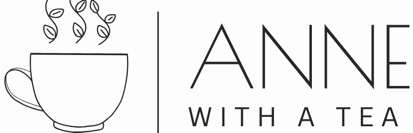 Logo. Viser en tekup samt teksten "Anne with a Tea".